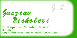 gusztav miskolczi business card